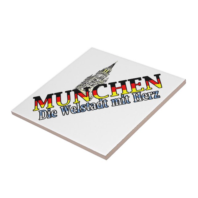 Munich Bavaria Germany Deutchland Munich Tile (Side)