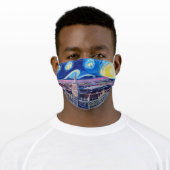 Munich Bavaria Starry Night Van Gogh inspired Cloth Face Mask (Worn)