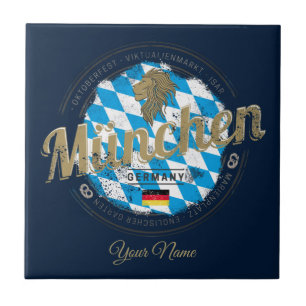 Munich Bavaria Vintage City Germany souvenir Tile