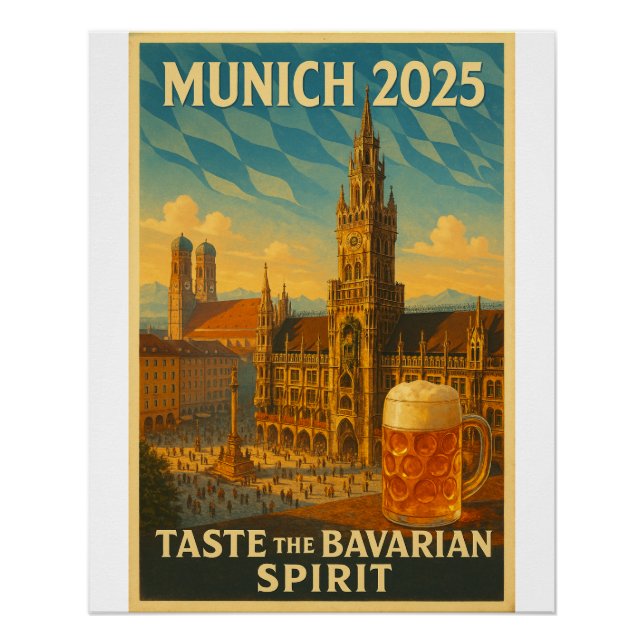 Munich – “Bavarian Charm Art Poster (Front)