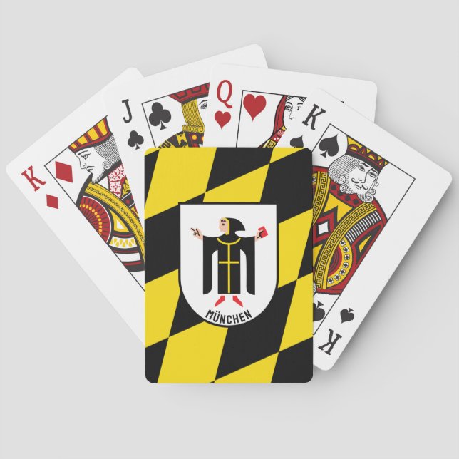 Munich flag and coat of arms playing cards (Back)