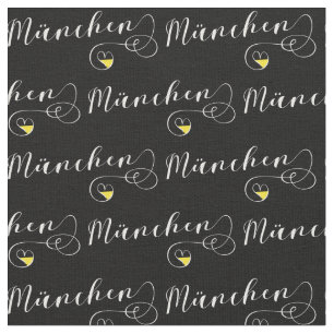 Munich Flag Heart, München Flagge Fabric