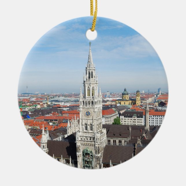 Munich, Germany Ceramic Tree Decoration (Front)