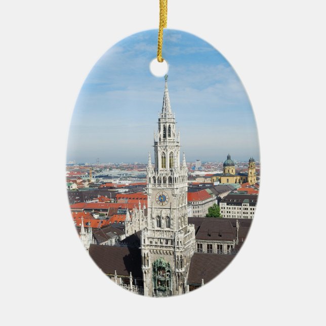 Munich, Germany Ceramic Tree Decoration (Front)