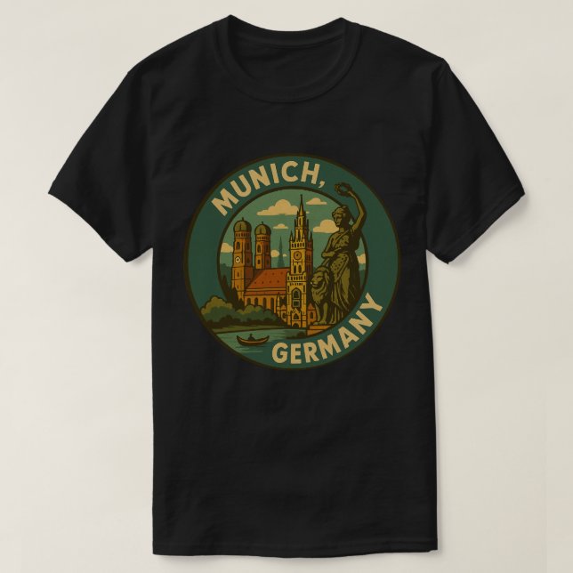 Munich Germany City Art T-Shirt (Design Front)