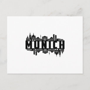 Munich Germany City Cityscape Cool Funny Gift Postcard