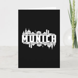 Munich Germany City Cityscape Funny Gift Idea Card