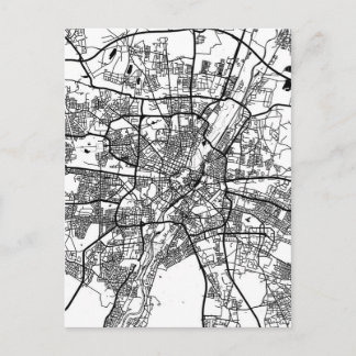 Munich Germany City Map Postcard