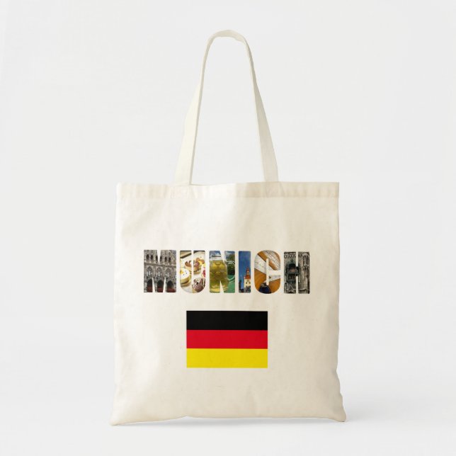 Munich Germany German Flag Travel Photos Tote Bag (Front)
