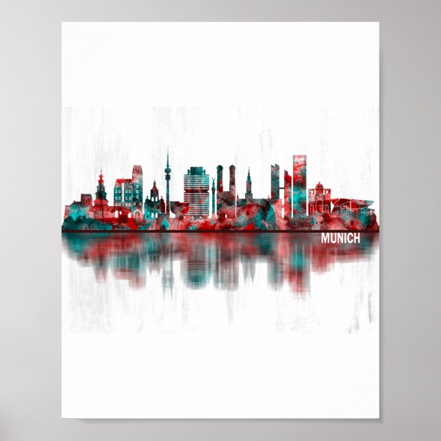 Munich Germany Skyline Poster (Front)