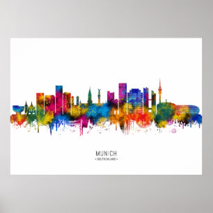 Munich Germany Skyline Poster