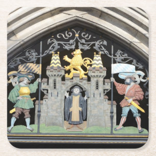 Munich, Germany Square Paper Coaster