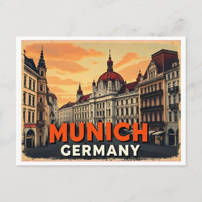 MUNICH GERMANY VINTAGE POSTCARD (Front)