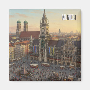 Munich Marienplatz Germany Travel Magnet