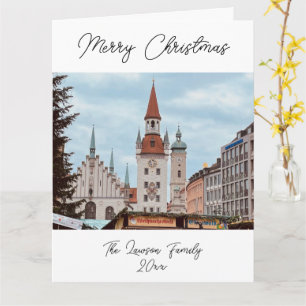 Munich Personalise Christmas Market Germany  Card