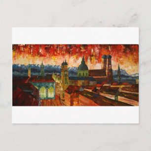 Munich With Alps Panorama Postcard