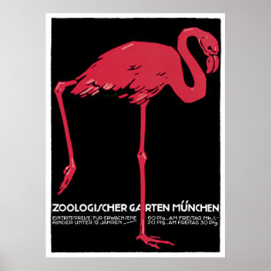 Munich Zoological Garden Vintage Travel Poster