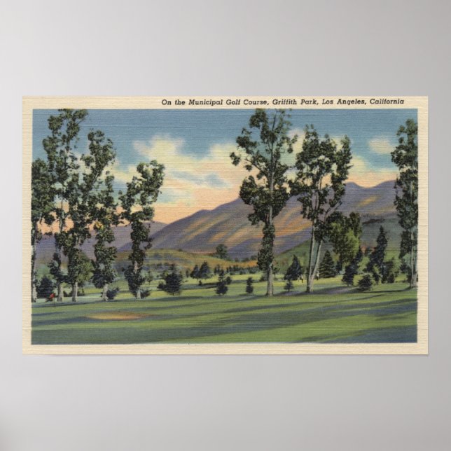 Municipal Golf Course in Griffith Park Poster (Front)