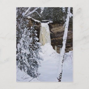 Munising Falls In Winter-postcardcopy Postcard