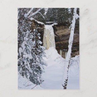 Munising Falls In Winter-postcardcopy Postcard