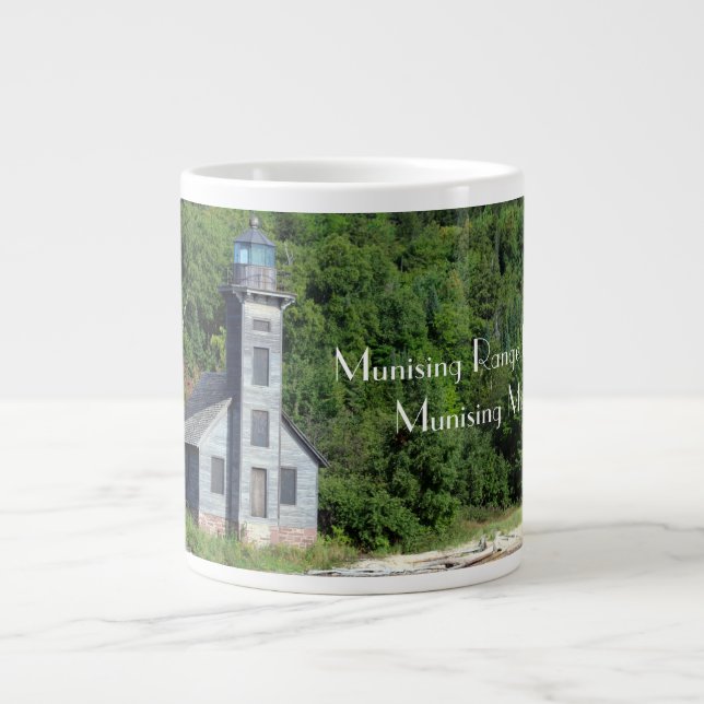 Munising Lighthouse Large Coffee Mug (Front)