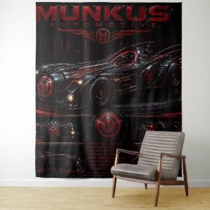 munkus automotive/night patrol tapestry