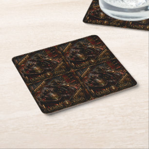 munkus Night patrol coaster/vehicle patrolcoaster Square Paper Coaster