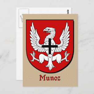 Munoz Ancestral Heraldic Shield Postcard