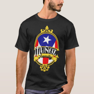 Munoz Family Puerto Rico Flag T-Shirt