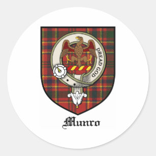 Munro Clan Crest Badge Tartan Classic Round Sticker