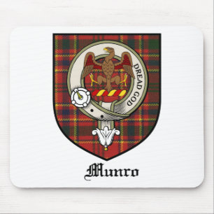 Munro Clan Crest Badge Tartan Mouse Mat