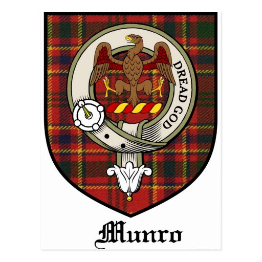 Munro Clan Crest Badge Tartan Postcard | Zazzle