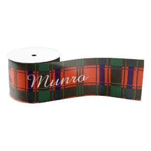 Munro clan Plaid Scottish tartan Grosgrain Ribbon