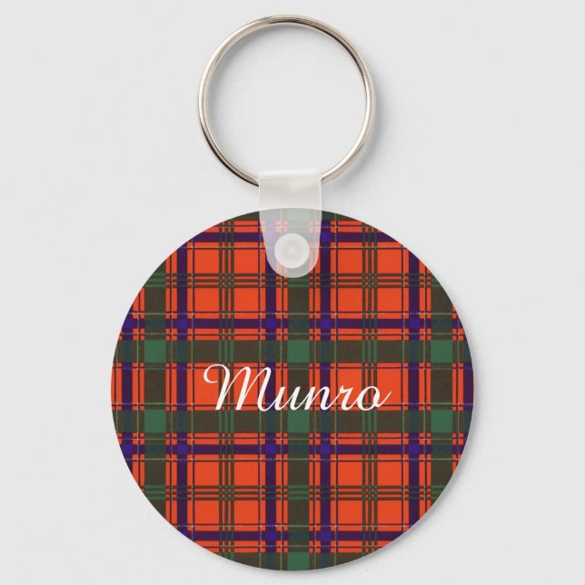 Munro clan Plaid Scottish tartan Key Ring (Front)