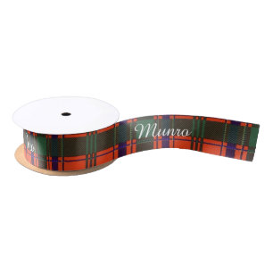 Munro clan Plaid Scottish tartan Satin Ribbon
