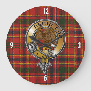 Munro Tartan & Badge Large Clock
