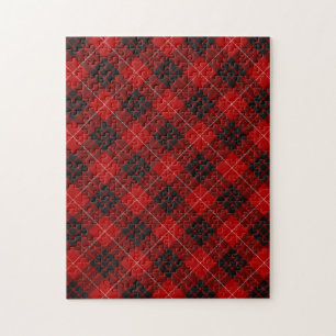 Munro Tartan Plaid Pattern Jigsaw Puzzle