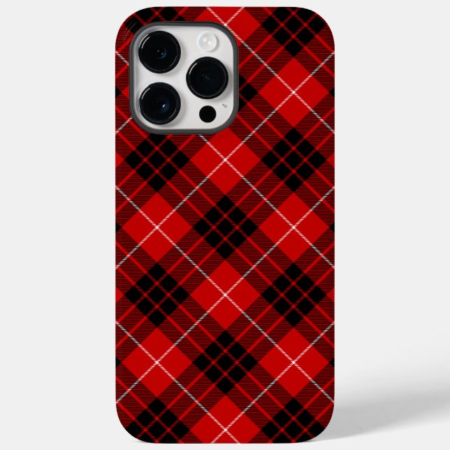 Munro tartan red black plaid Case-Mate iPhone case (Back)