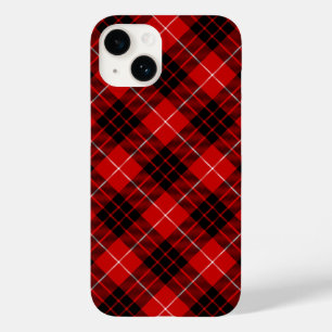 Munro tartan red black plaid Case-Mate iPhone 14 case