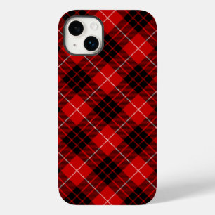 Munro tartan red black plaid Case-Mate iPhone 14 plus case