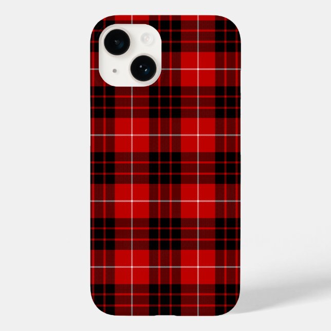 Munro tartan red black plaid Case-Mate iPhone case (Back)