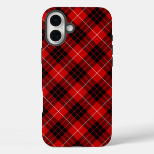 Munro tartan red black plaid iPhone 16 plus case