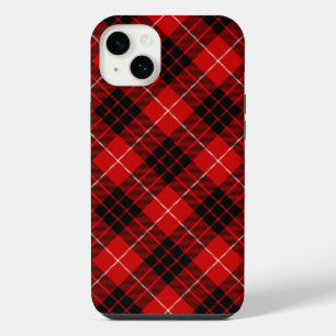 Munro tartan red black plaid iPhone 14 plus case