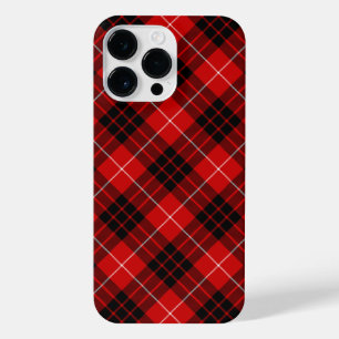 Munro tartan red black plaid iPhone 14 pro max case