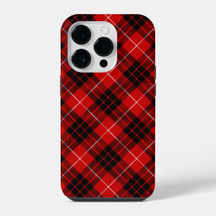 Munro tartan red black plaid iPhone 14 pro case