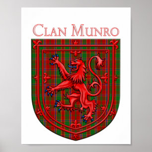 Munro Tartan Scottish Plaid Lion Rampant Poster