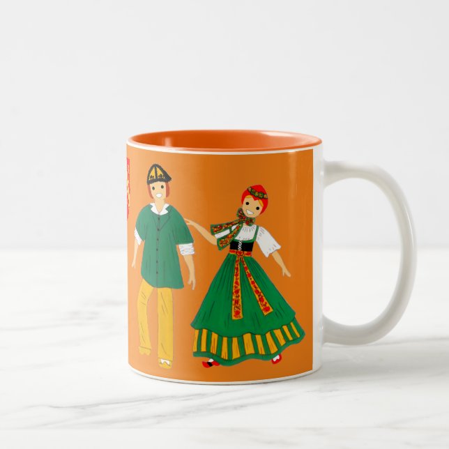 Munster Costume, Alsace, France Two-Tone Coffee Mug (Right)
