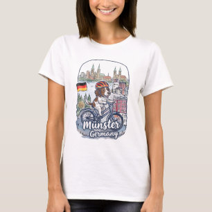 Munster Germany Bicycling Cute Dog T-Shirt