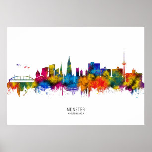 Münster Germany Skyline Poster