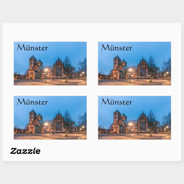 Münster Souvenir Rectangular Sticker (Sheet)